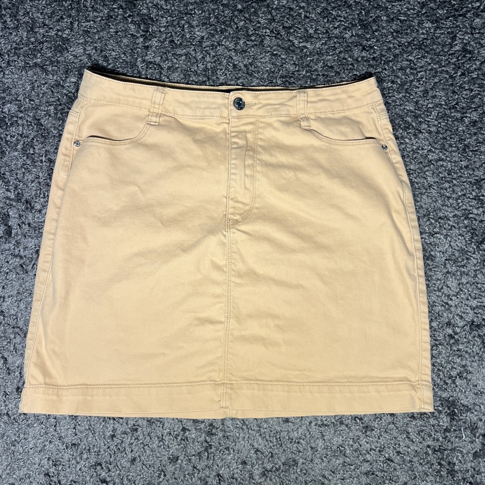 Misguided Skirt Camel/Brown Size 12 Short Skirt Stretchy